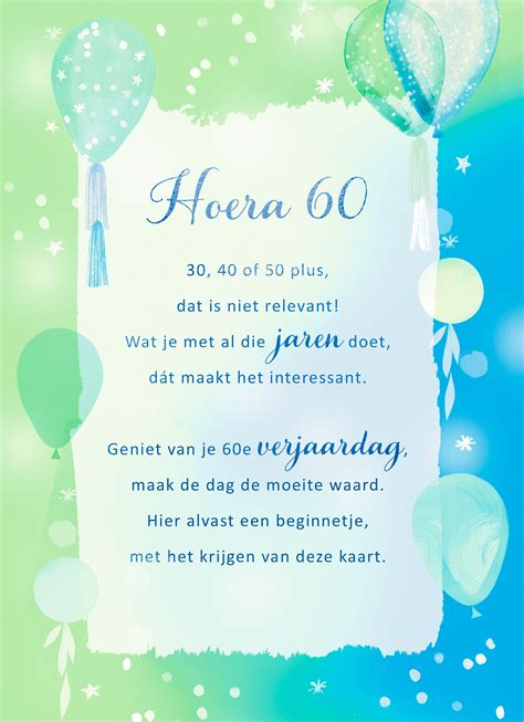 60 Jaar verjaardag spreuken en wensen